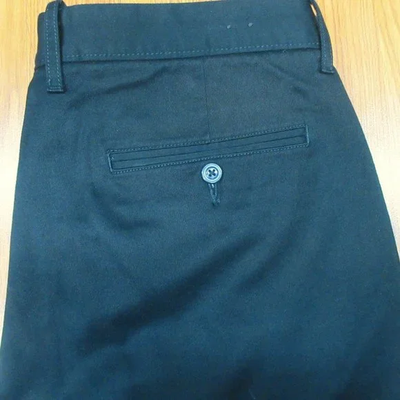 32x30 J.CREW 770 SKINNY FIT 100% COTTON PANTS BLACK Sz 32W x 30L - Picture 2 of 5
